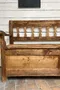 Ancien banc coffre en sapin début XXe siècle