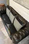 Chesterfield en cuir noir Années 70