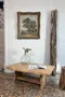Table basse brutaliste en chêne – Années 50