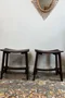Paire de tabourets en chêne - années 50-60