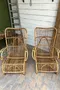 Paire de fauteuils en rotin Années 60