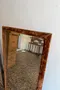 Grand miroir XIXe en velours d’origine