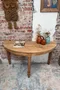 Table ronde transformable en paire de consoles