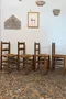 Série de 4 chaises paillées