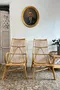 Paire de fauteuils vintage en rotin