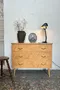 Commode vintage en bouleau madré
