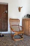 Fauteuil rotin vintage Tito Agnoli