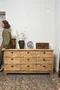 Ancien meuble d’atelier à clapets en chêne – Années 50