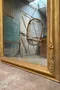 Ancien miroir doré en stuc XIXème de style Louis XVI