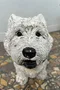 Statue en béton – Chien Westie – Années 80