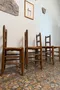 Série de 4 chaises paillées