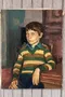 Portrait d’enfant des années 60 peint par Louis Peyré