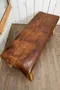 Ancien banc de sport en cuir vintage