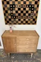Commode vintage en contreplaqué chêne – années 60