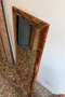 Grand miroir XIXe en velours d’origine
