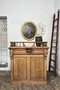 Ancien comptoir de caisse Napoléon III en chêne