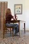 Petite table de cuisine en peuplier