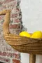Rare corbeille à fruits en osier - Années 60