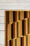 Tableau géométrique en collage velours des années 1970 – Louis Stanbury