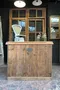 Ancien comptoir d’atelier en sapin Début XXème 