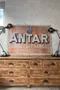 Ancienne plaque publicitaire ANTAR 