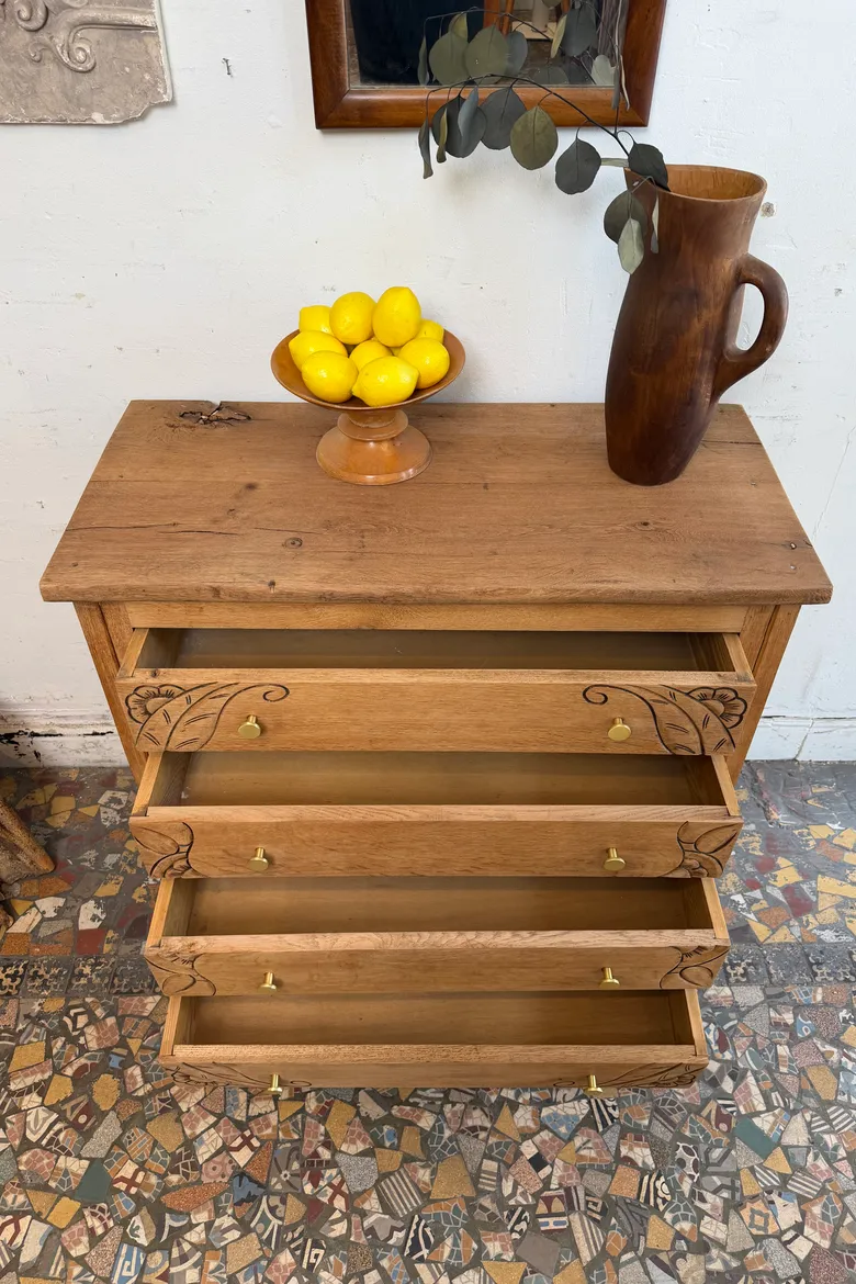 Commode Art déco en chêne – années 1930