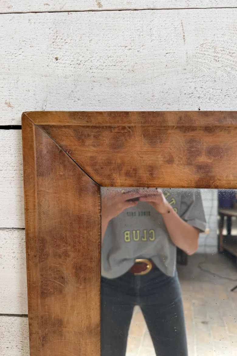 Miroir en loupe d’orme – fin XIXe siècle