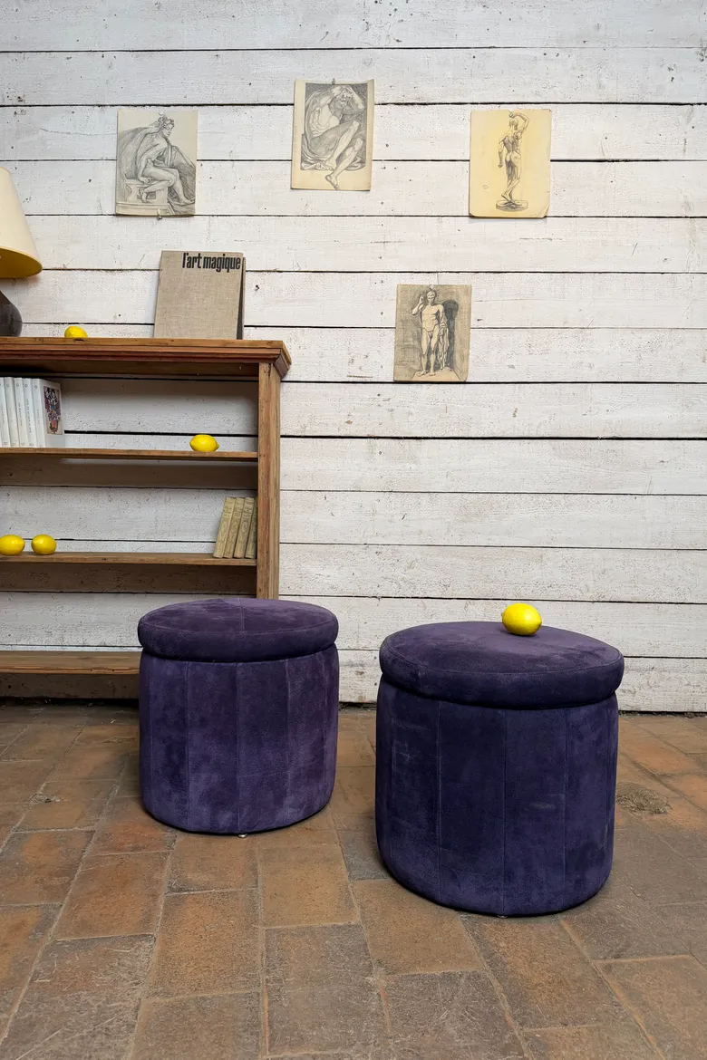 Paire de poufs coffres – années 1970