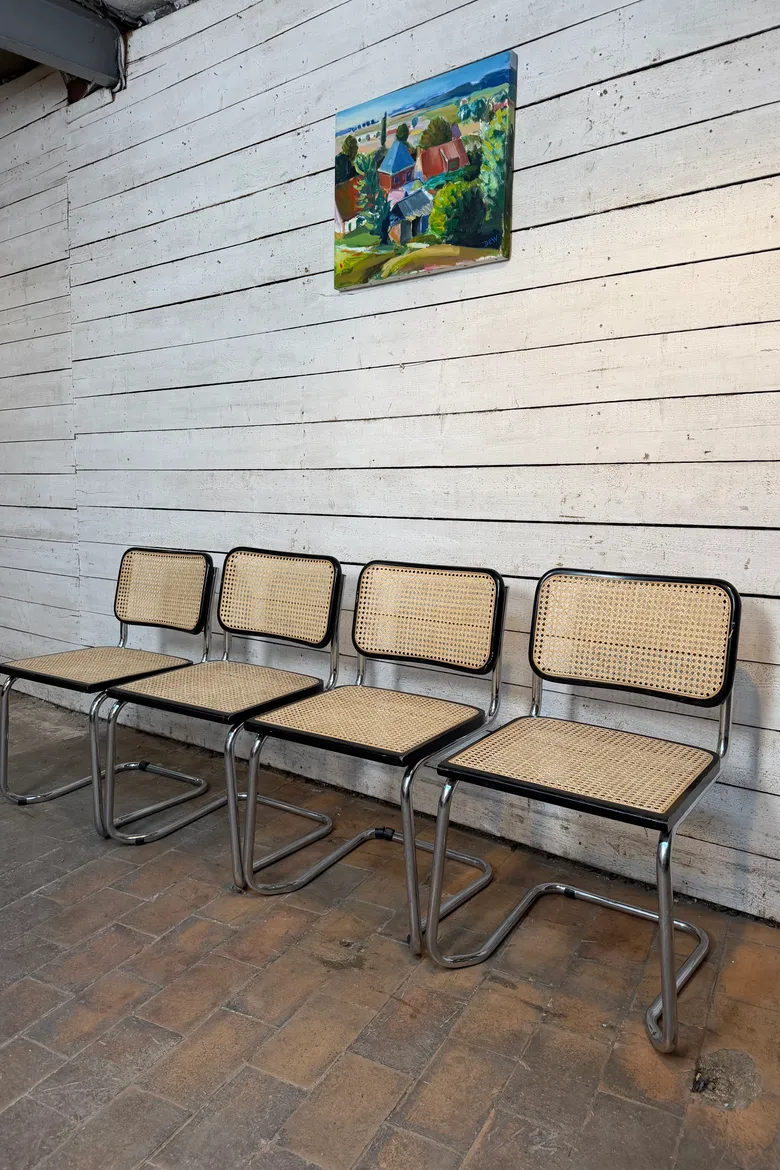 Série de 4 chaises de style Breuer – années 70