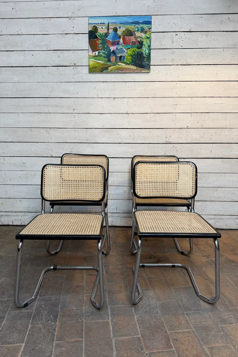 Série de 4 chaises de style Breuer – années 70