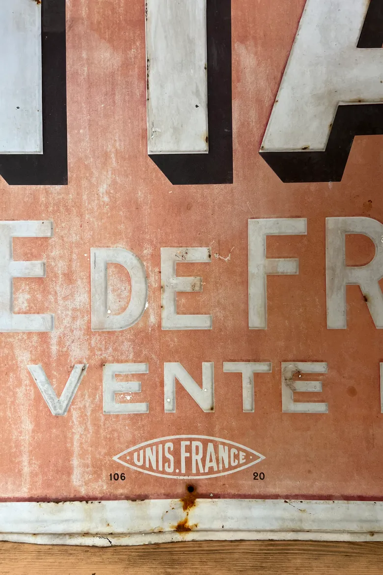 Ancienne plaque publicitaire ANTAR
