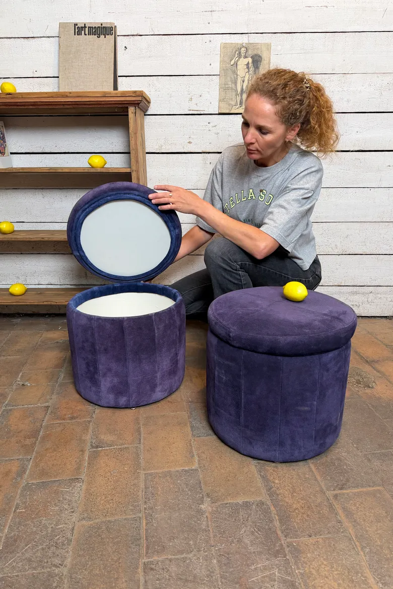 Paire de poufs coffres – années 1970