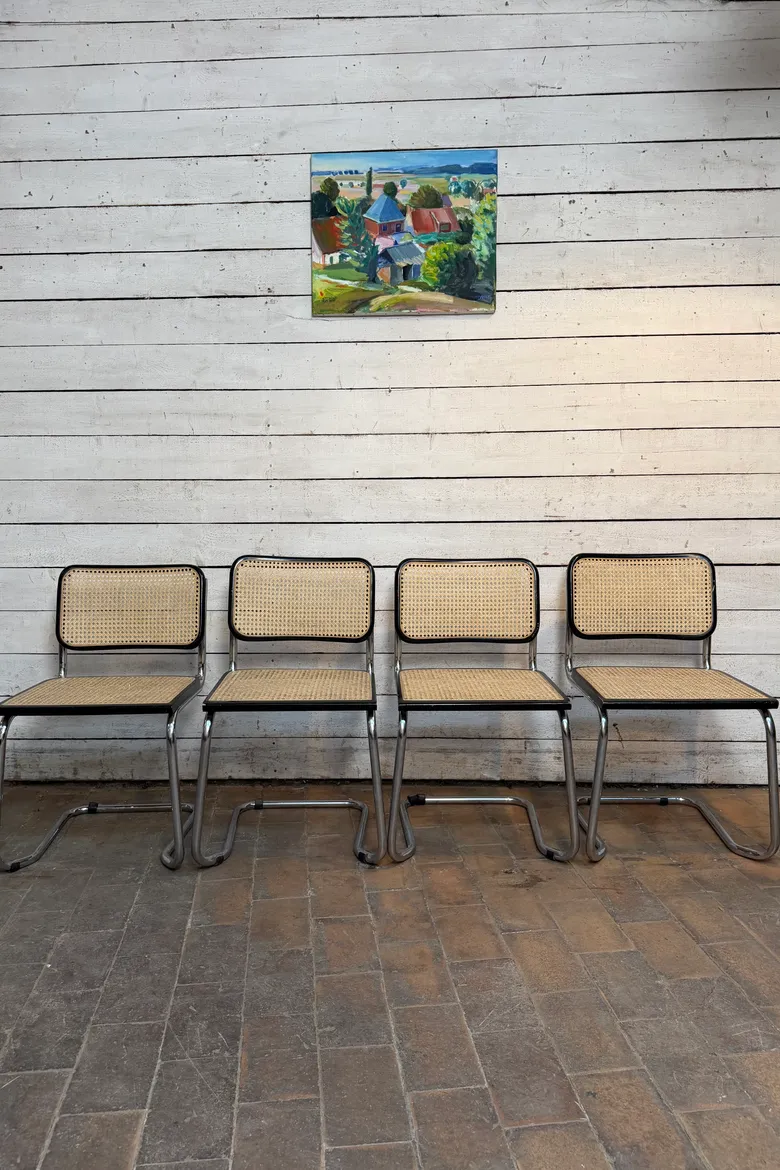 Série de 4 chaises de style Breuer – années 70