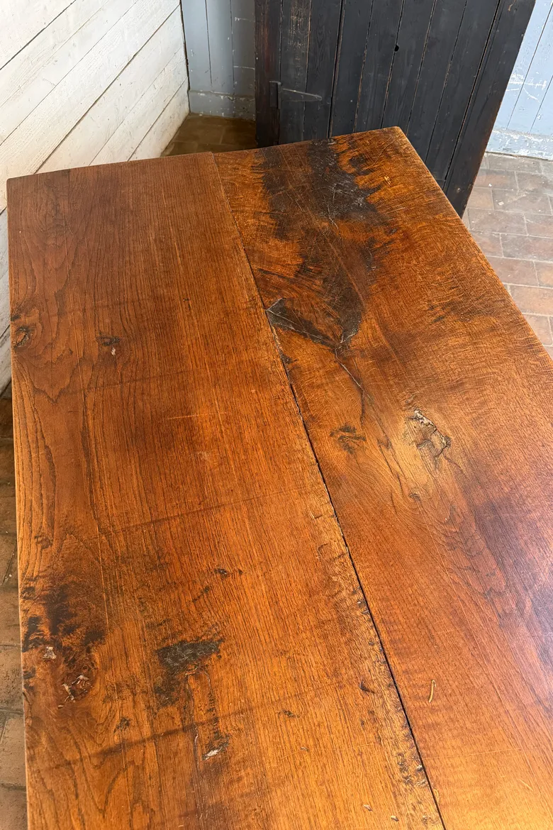 Grande table de communauté en chêne – fin XIXe / début XXe