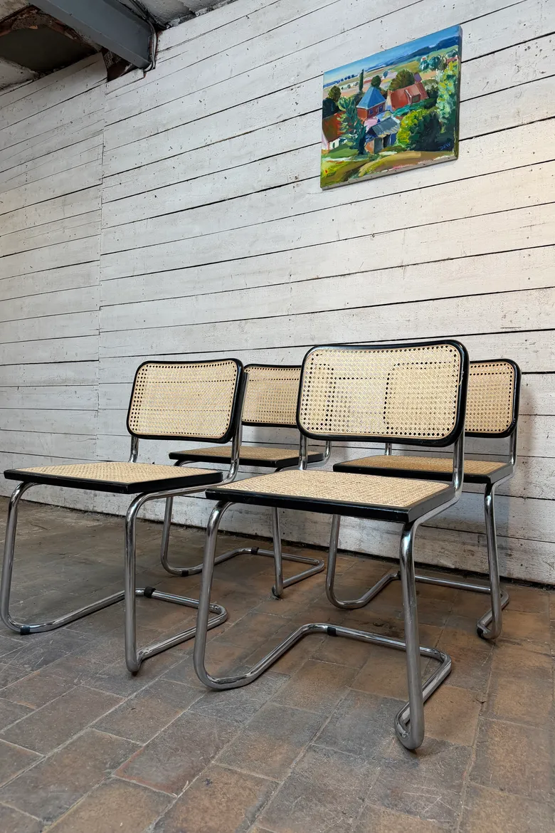 Série de 4 chaises de style Breuer – années 70