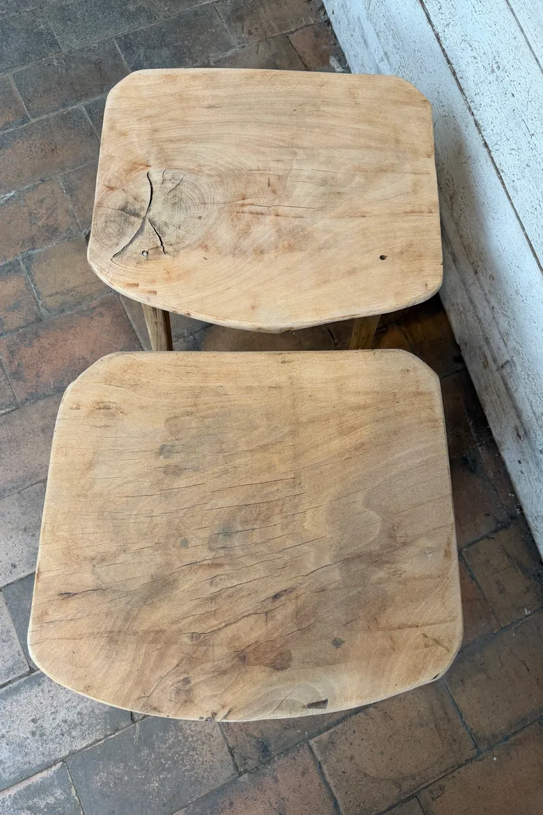 Paire de tables d’appoint brutalistes – années 50/60