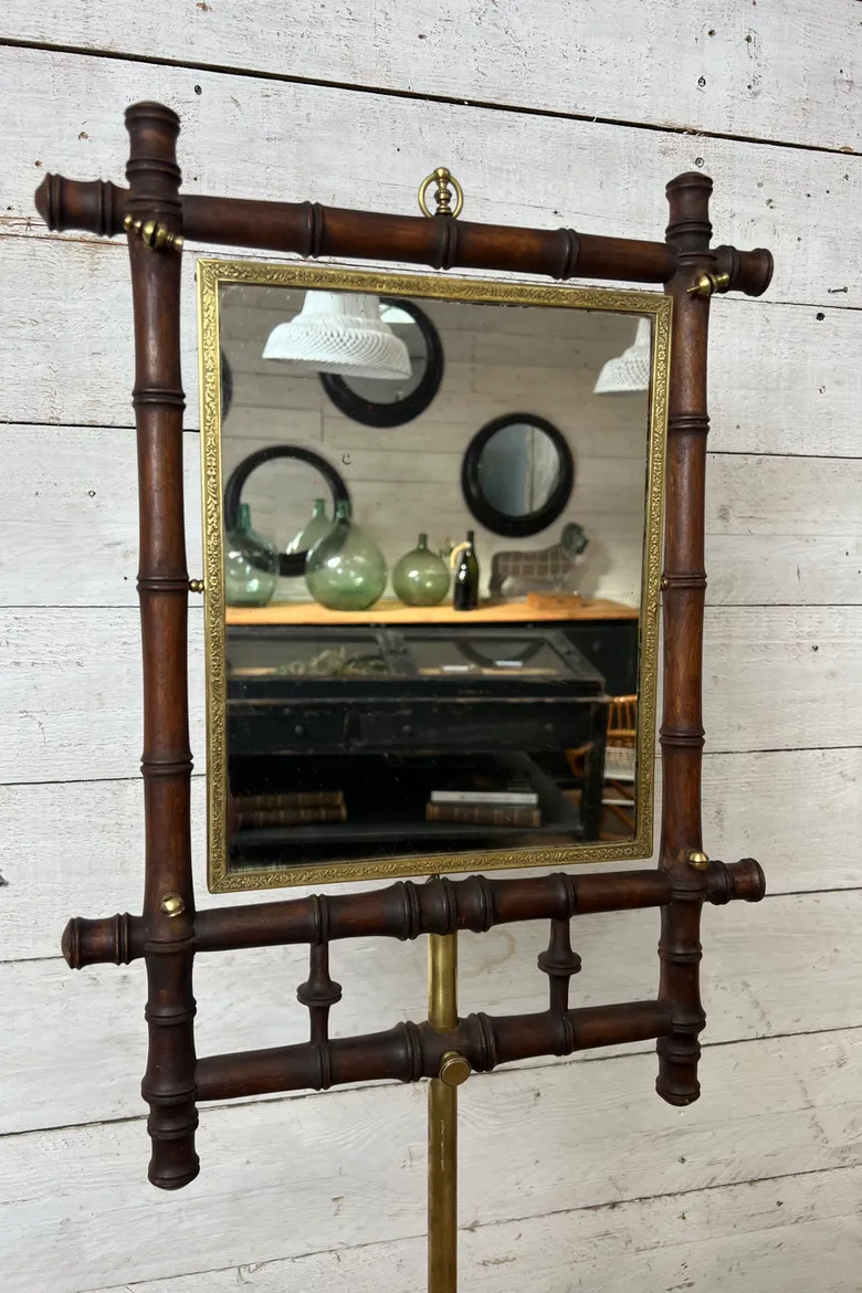 Miroir psyché bambou