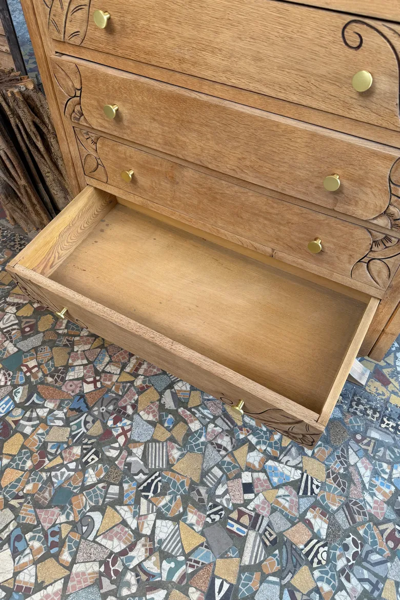Commode Art déco en chêne – années 1930