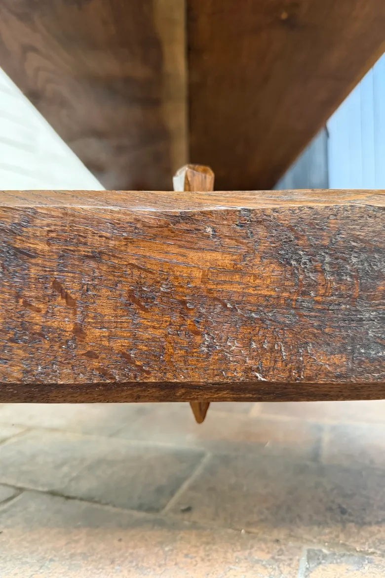 Grande table de communauté en chêne – fin XIXe / début XXe