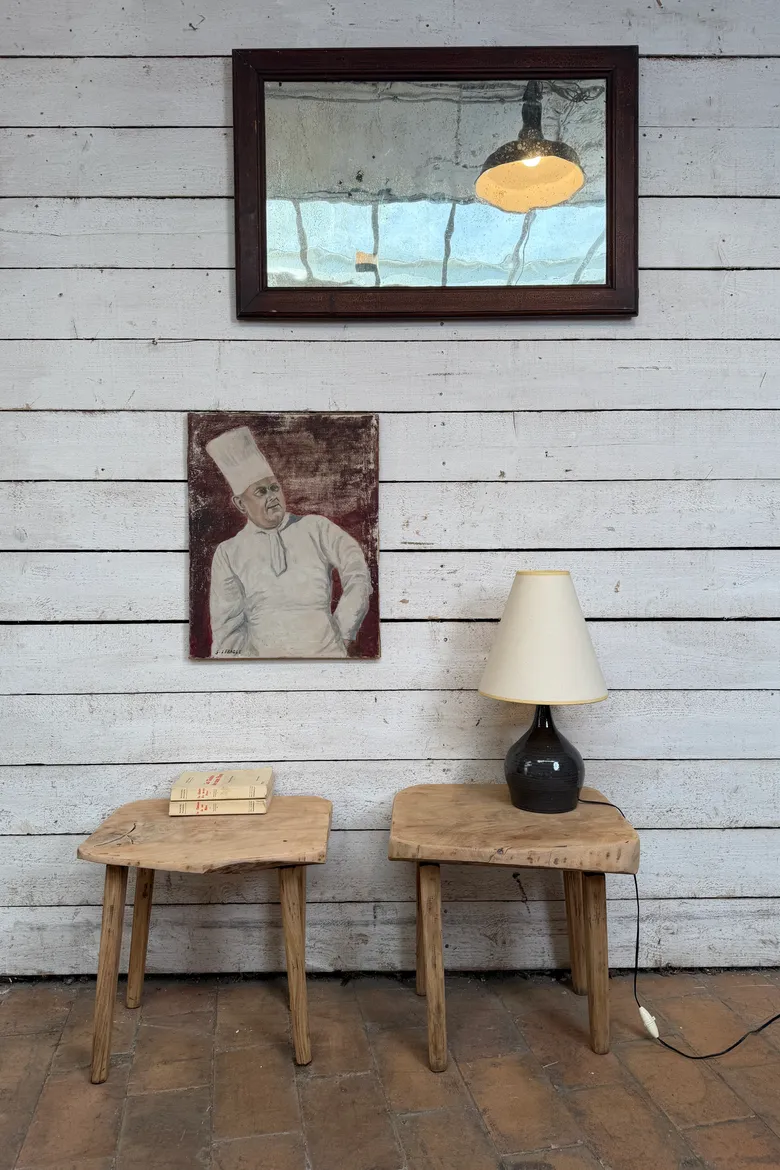 Paire de tables d’appoint brutalistes – années 50/60