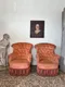 Paire de fauteuils crapaud Napoléon III 