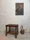 Tabouret anglais en cuir & bois