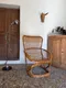 Fauteuil rotin vintage Tito Agnoli