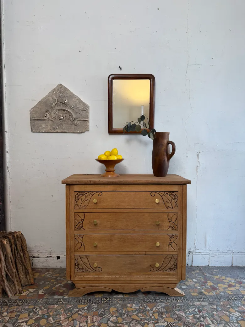 Commode Art déco en chêne – années 1930