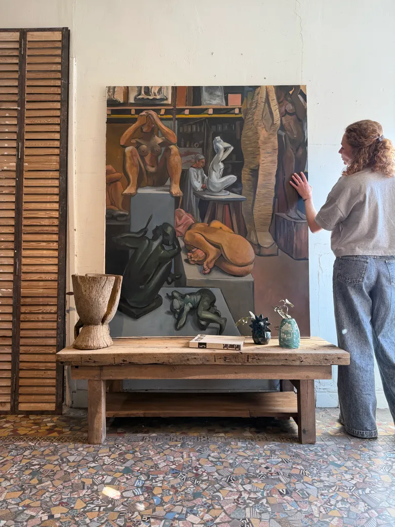 Très grand tableau – Atelier de sculpture, 1996