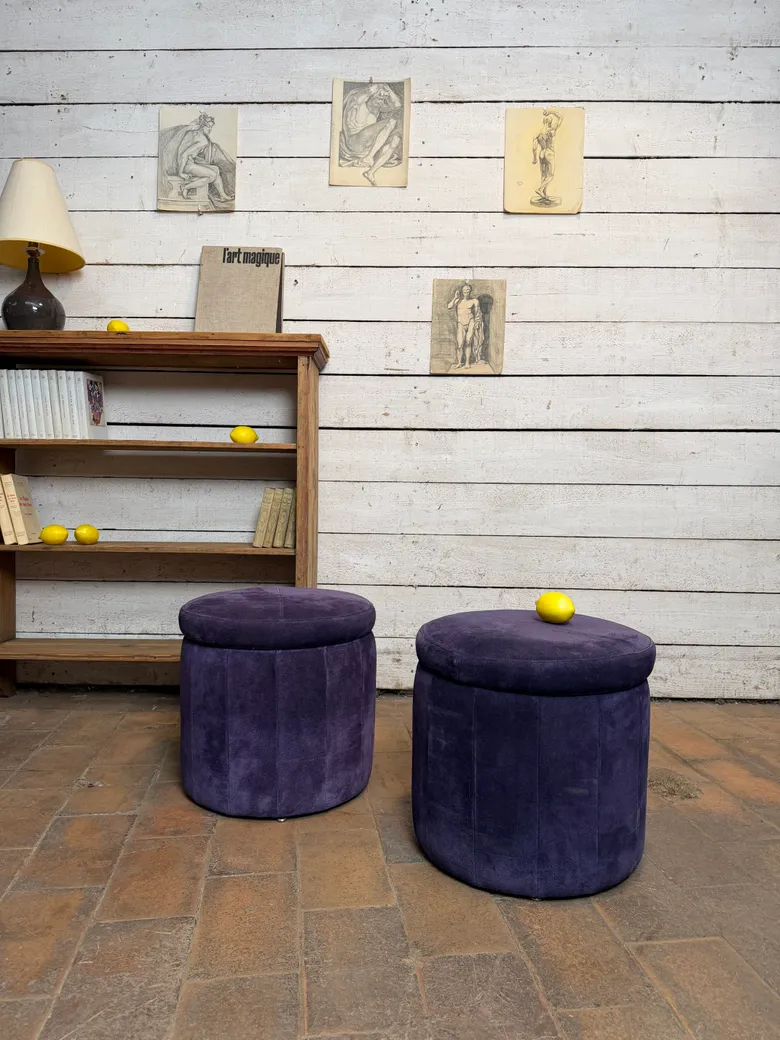 Paire de poufs coffres – années 1970