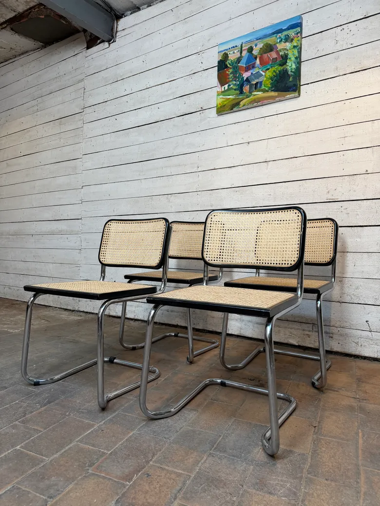Série de 4 chaises de style Breuer – années 70
